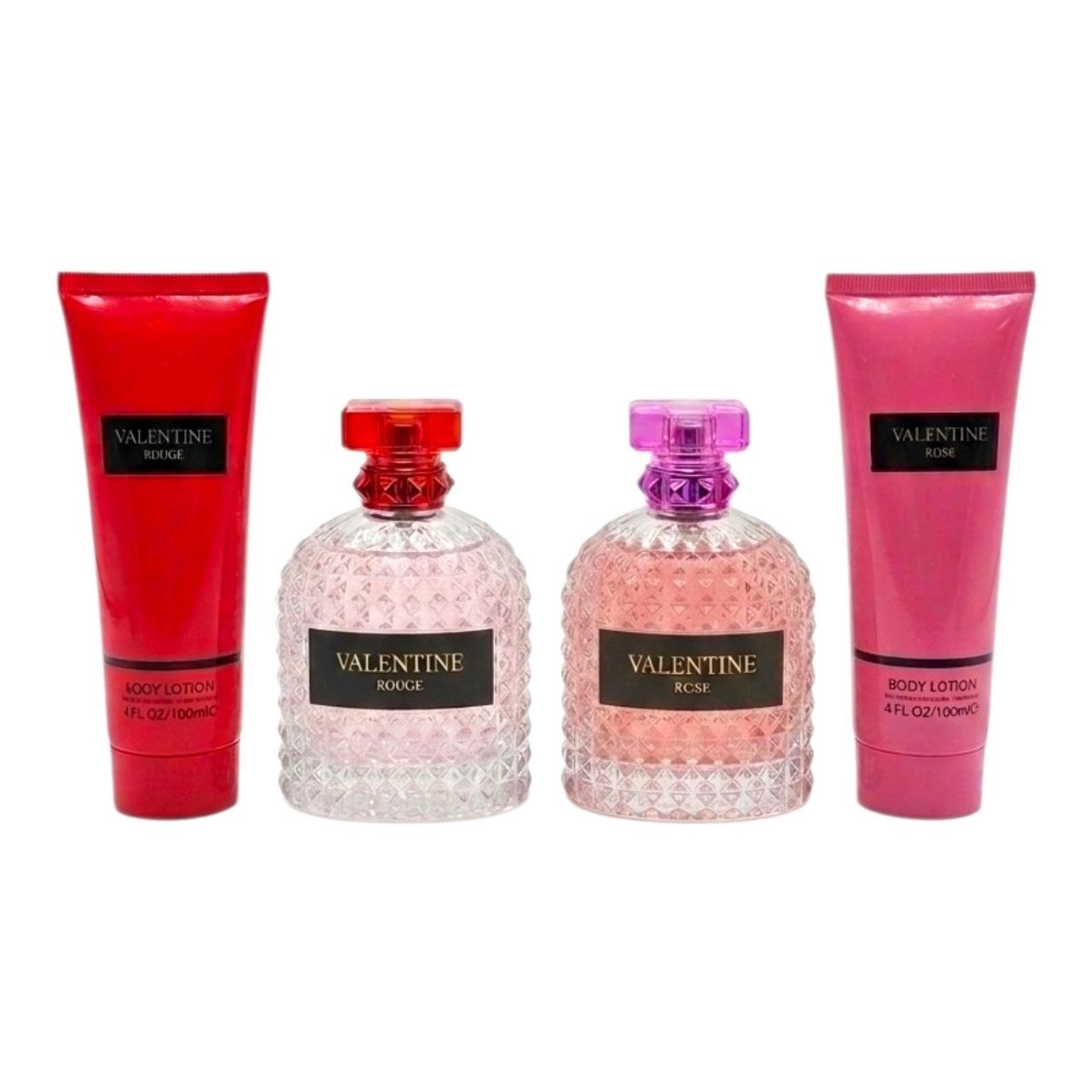 SET ROUGE VALENTINE Y  ROSE VALENTINA ED 100MLX2 CREMA CORPORAL 120MLX2 (M)