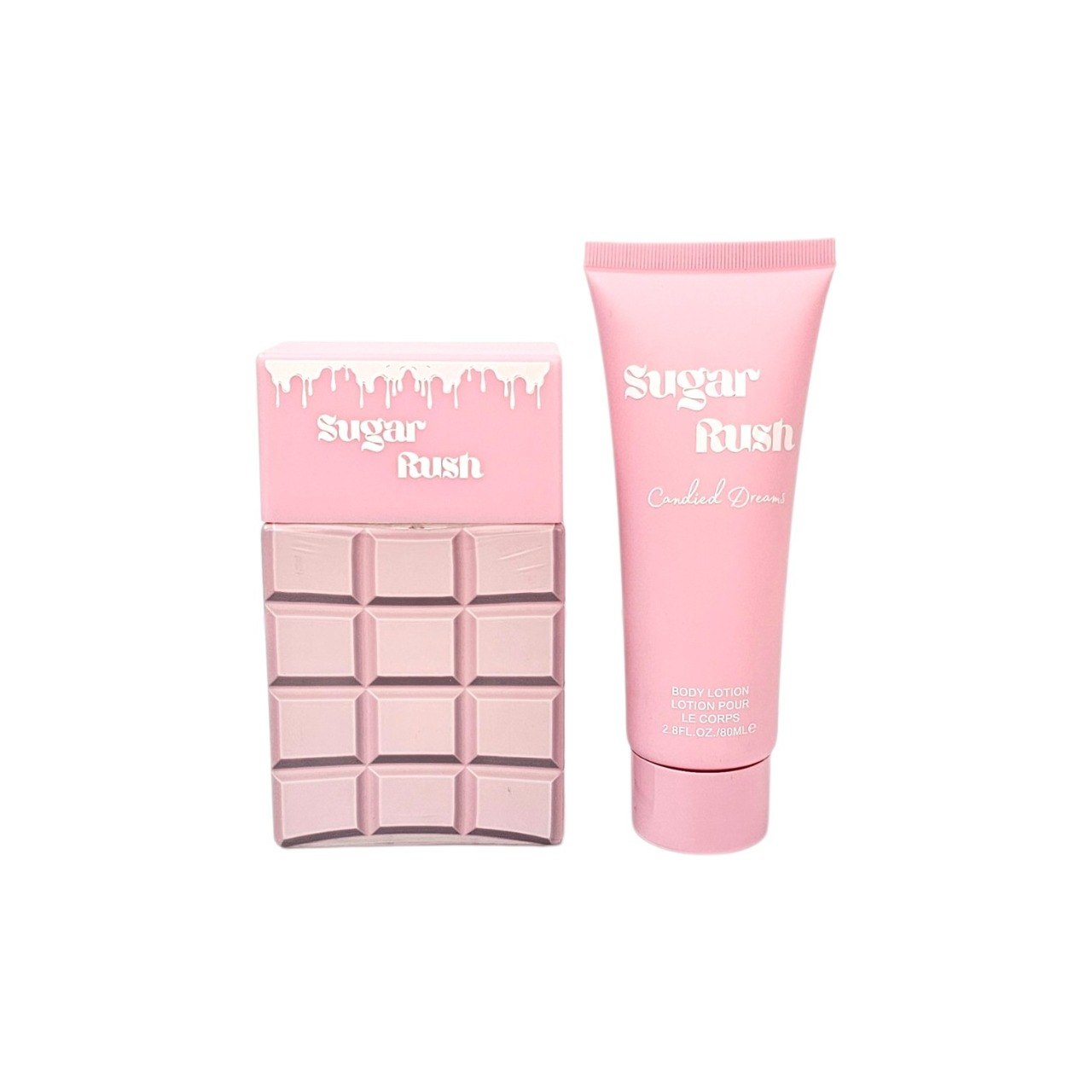 SET UNITED SCENTS SUGAR RUSH CANDIED DREAMS EDP 100ML CREMA CORPORAL 80ML (M) (AROMA SIMILAR A SABRINA CARPENTER SWEET TO OTH)