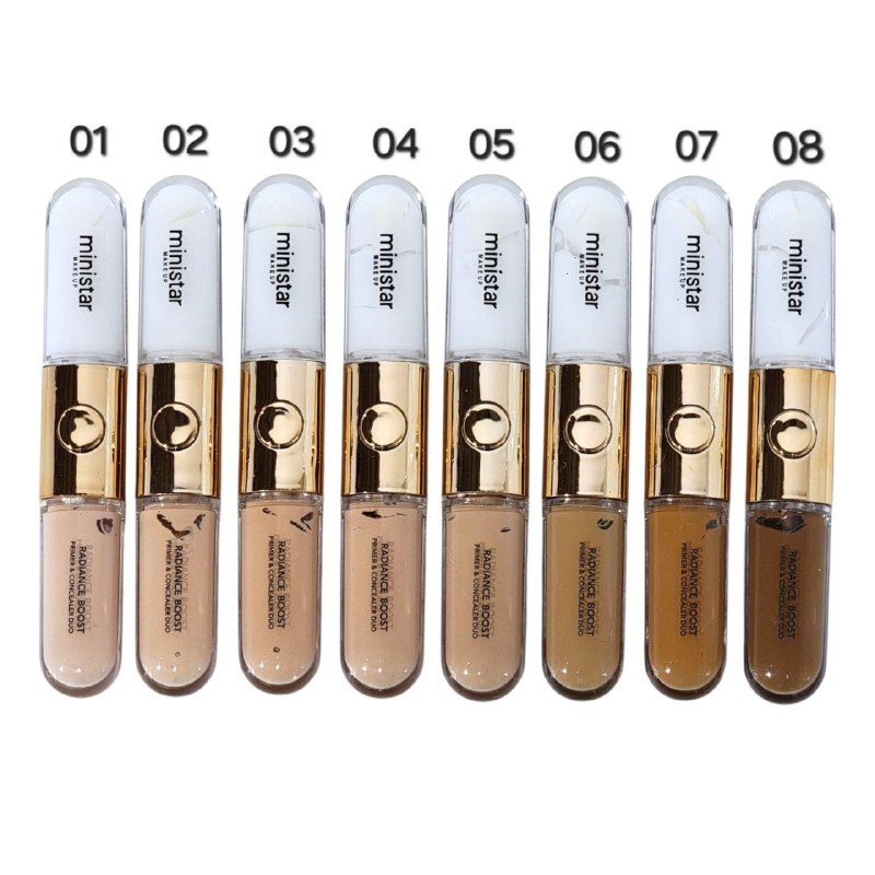 DUO DE PRIMER Y CORRECTOR CREMOSO FACIL DE APLICAR Y TEXTURA SUAVE MINISTAR 12ML (DUPE DE KIKO)