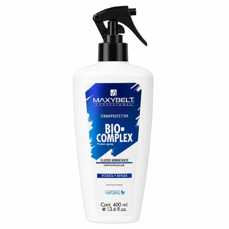 TRATAMIENTO CAPILAR EN SPRAY HIDRATANTE, REPARADOR Y PROTECTOR TERMICO MAXYBELT 400ML