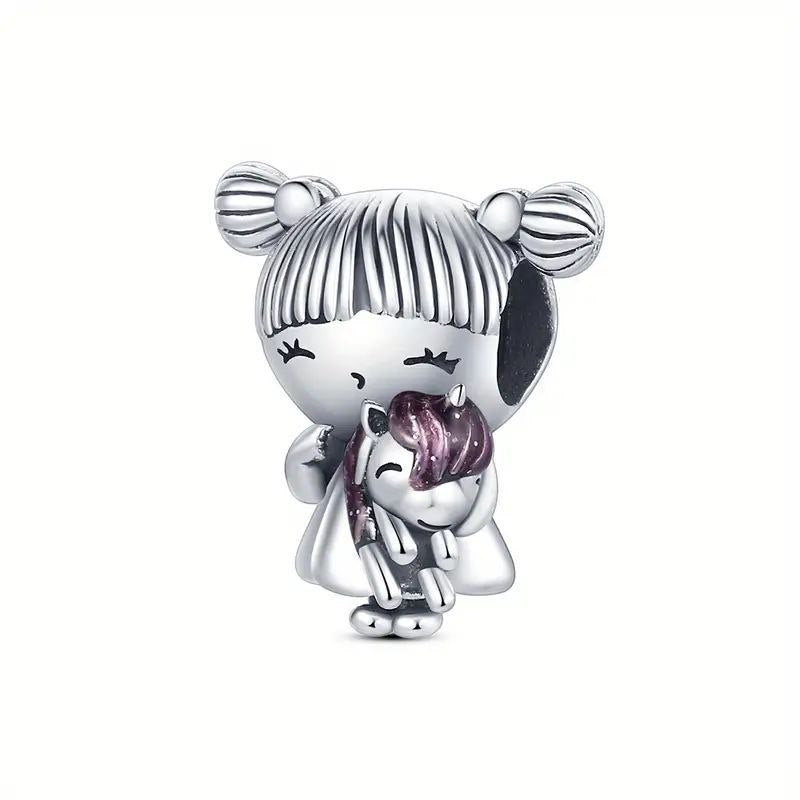 PCHARM1529$1 FORMA NIÑA PANDORA PLATA 9.25