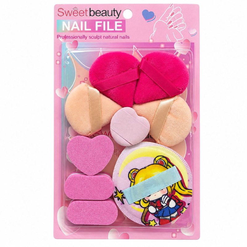 SET DE ESPONJAS Y APLICADORES PARA MAQUILLAJE SWEET BEAUTY 9PCS