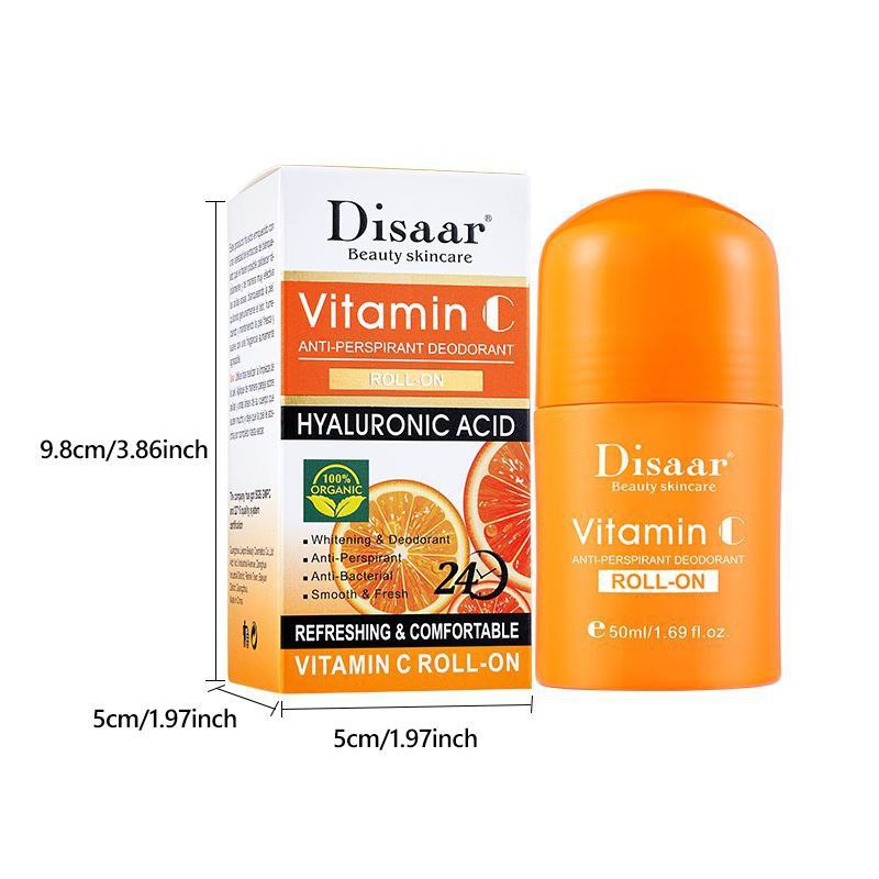 DESODORANTE ROLL-ON BLANQUEADOR CON VITAMINA C Y ACIDIO HIALURONICO DISAAR 50ML