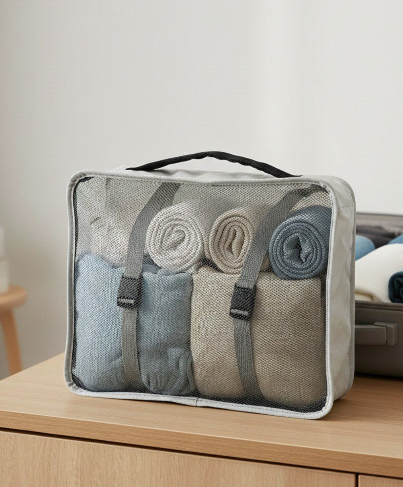 CUBO DE ALMACENAMIENTO Y ORGANIZADOR DE VIAJE MULTIUSO CLOSET ESSENTIALS 12X9X4CM