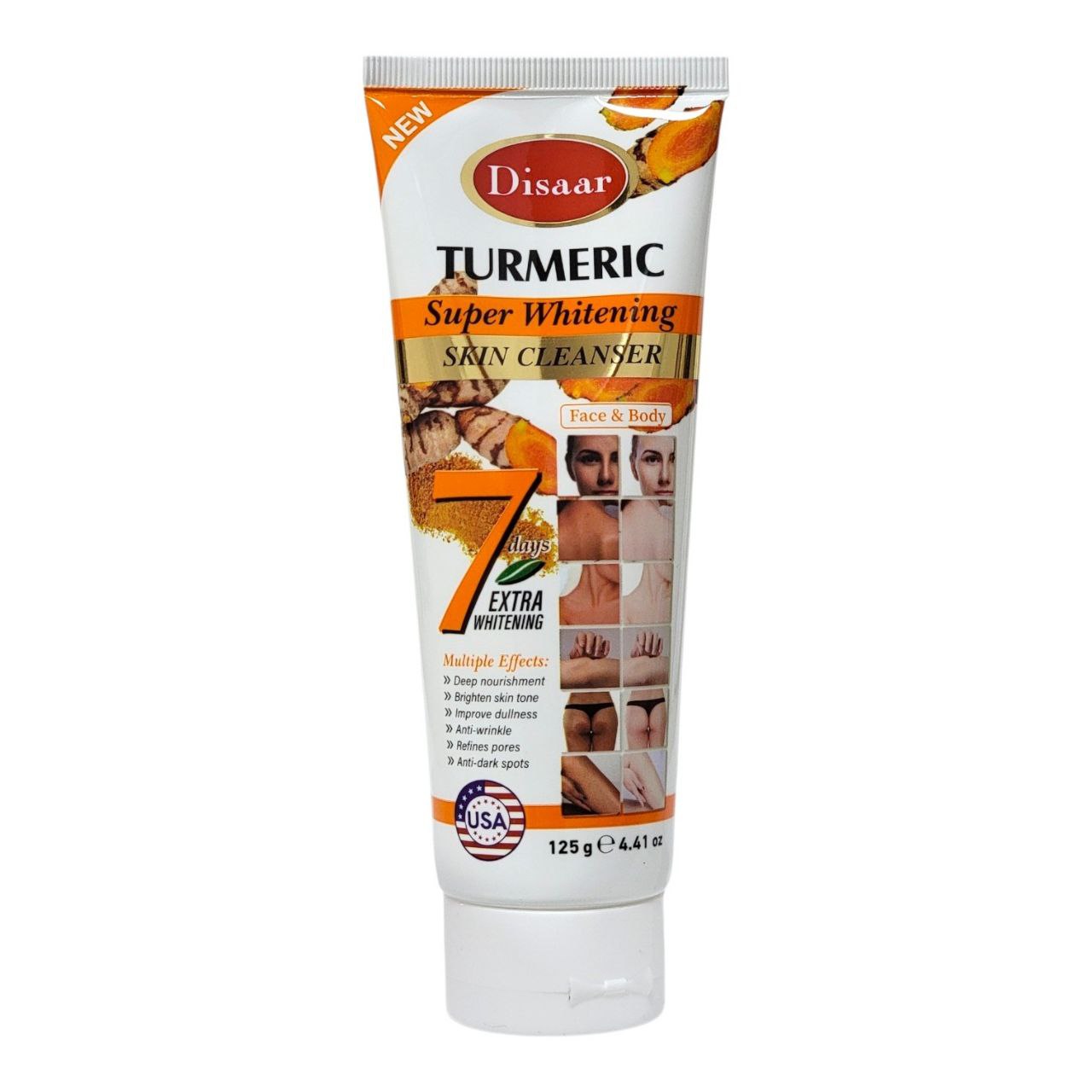 JABON CORPORAL Y FACIAL BLANQUEADOR ANTIOXIDANTE DE CURCUMA DISAAR 125G