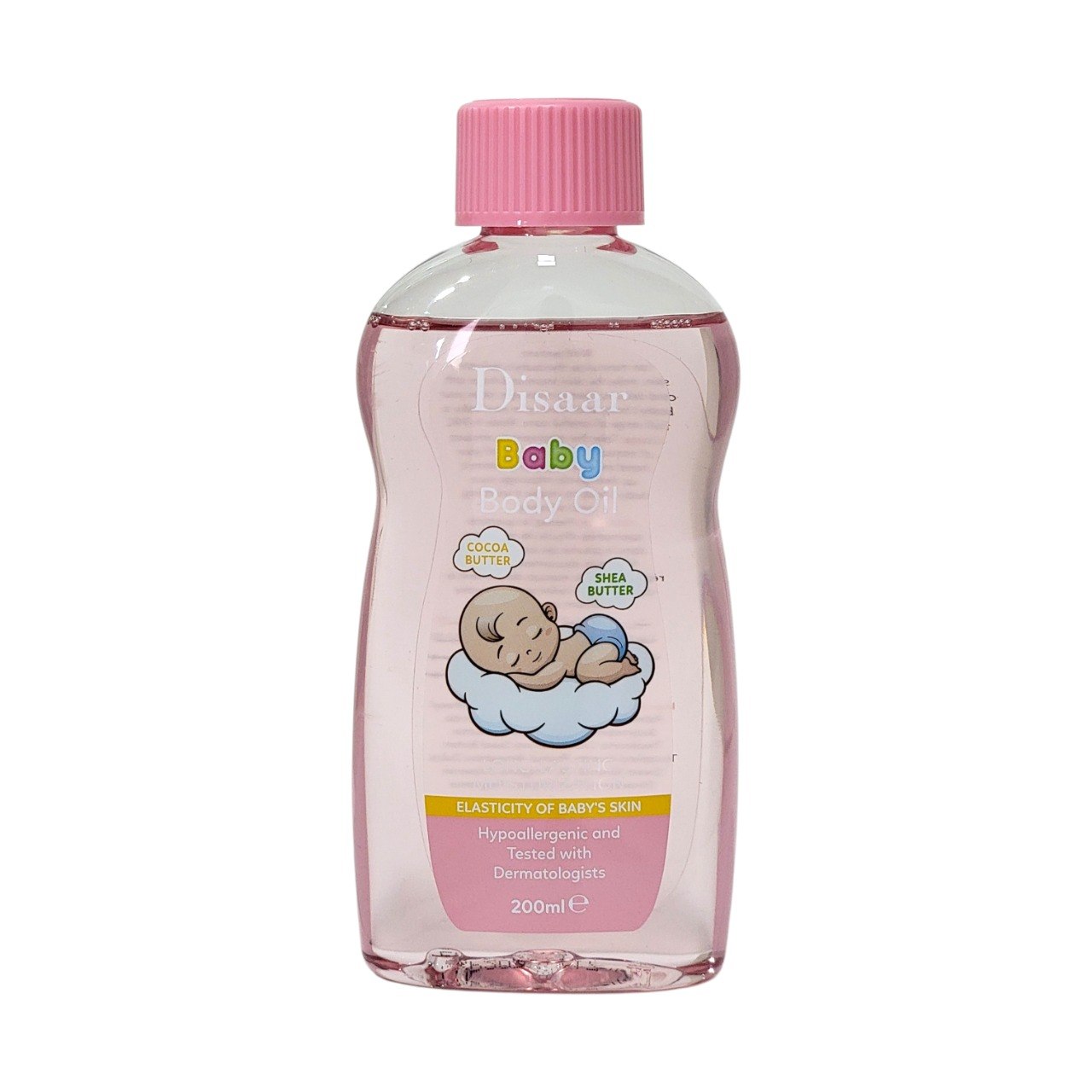 ACEITE CORPORAL PARA BEBES HIDRATANTE Y PROECTOR CON MANTECA DE CACAO Y KARITE DISAAR 200ML