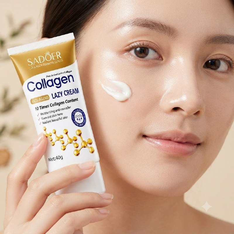 CREMA FACIAL PERFECCIONADORA CON COLÁGENO E INMERSIÓN DE LUMINOSIDAD INSTANTÁNEA SADOER COLLAGEN LAZY CREAM