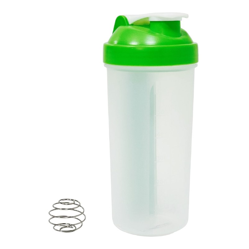 BOTELLA MEZCLADORA CON ORGANIZADOR DE VITAMINAS 2 EN 1 DE PLASTICO RESISTENTE 600ML
