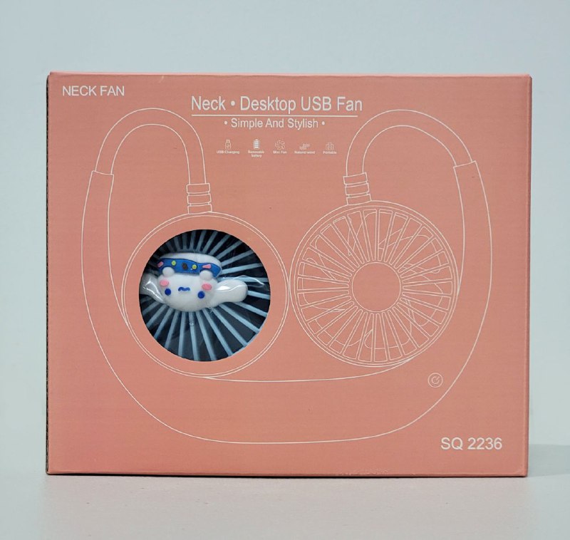 VENTILADOR DE CUELLO RECARGABLE SENCILLO Y ELEGANTE NECK FAN