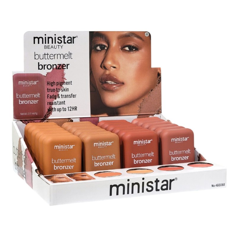BRONCEADOR RUBOR COLORIDO DUPE DE NYX, TONOS VIBRANTES ACABADO MATTE NATURAL MINISTAR 8G