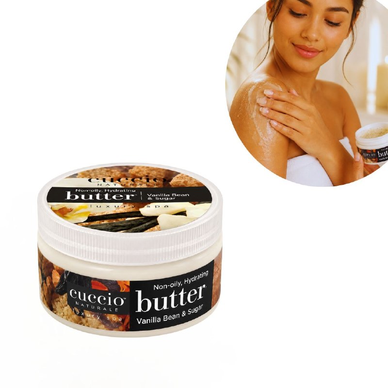 CREMA CORPORAL EXFOLIANTE E HIDRATANTE CON AROMA VAINILLA Y AZUCAR CUCCIO 226G