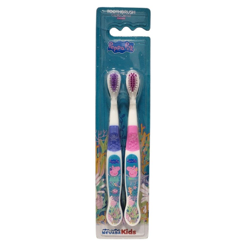 CEPILLO DE DIENTES EN SET DE 2UND PARA NIÑA PEPPA PIG NEVADA KIDS
