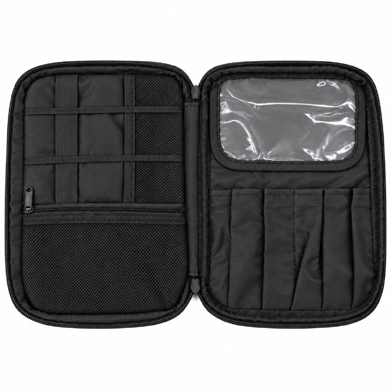 BOLSO ORANIZADOR DE VIAJE MULTIUSOS CON SUJETADORES INTERNOS PARA CABLES, COSMETICOS O ACCESORIOS 23X11X17CM