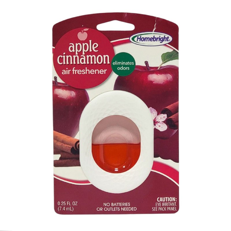 AMBIENTADOR PASIVO ELIMINADOR DE OLORES SIN ENCHUFE AROMA A MANZANA Y CANELA HOMEBRIGHT 7.4ML