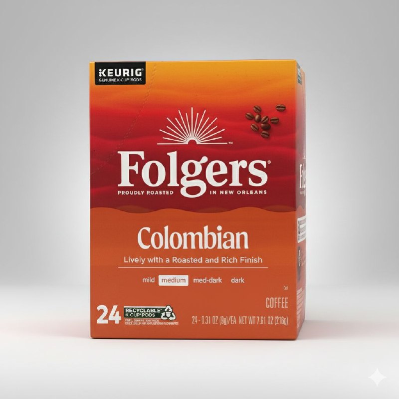 COMIDA CAFE EQUILIBRADO COLOMBIANO EN CAPSULAS FOLGERS 24UND