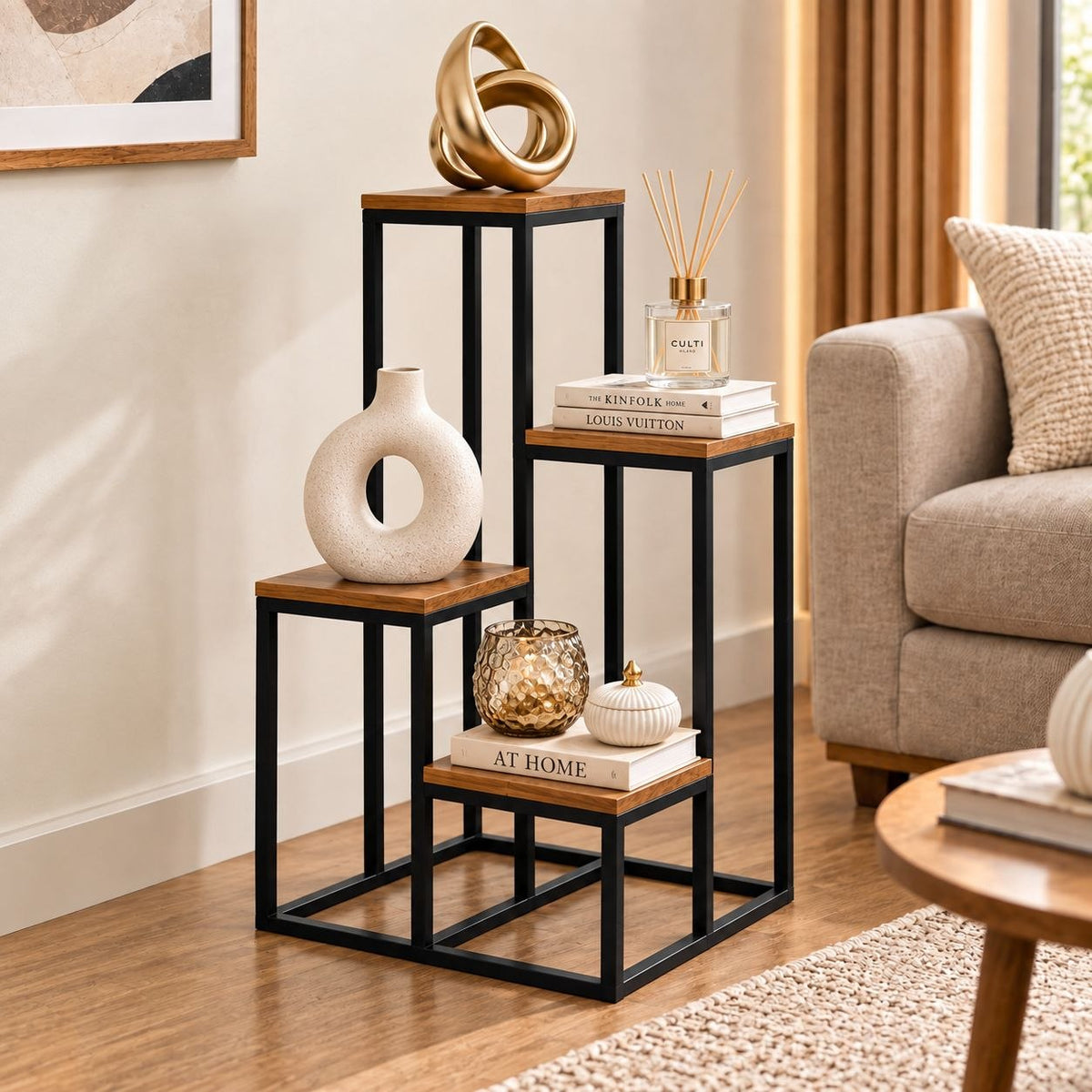 SOPORTE VERTICAL PARA MACETAS Y PLANTAS HOME STYLING COLLECTION 67X17X17CM