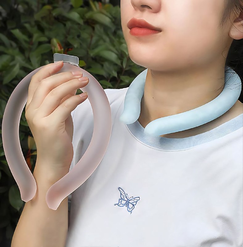 COLLARIN DE ENFRIAMIENTO PARA EL CUELLO, ANILLO REFRESCANTE INSTANTANEO, TEMPERATURA DE 15C, SIN QUEMADURAS POR HIELO, SIMPLE Y SEGURO NECK COOLING RING 5 COLORES