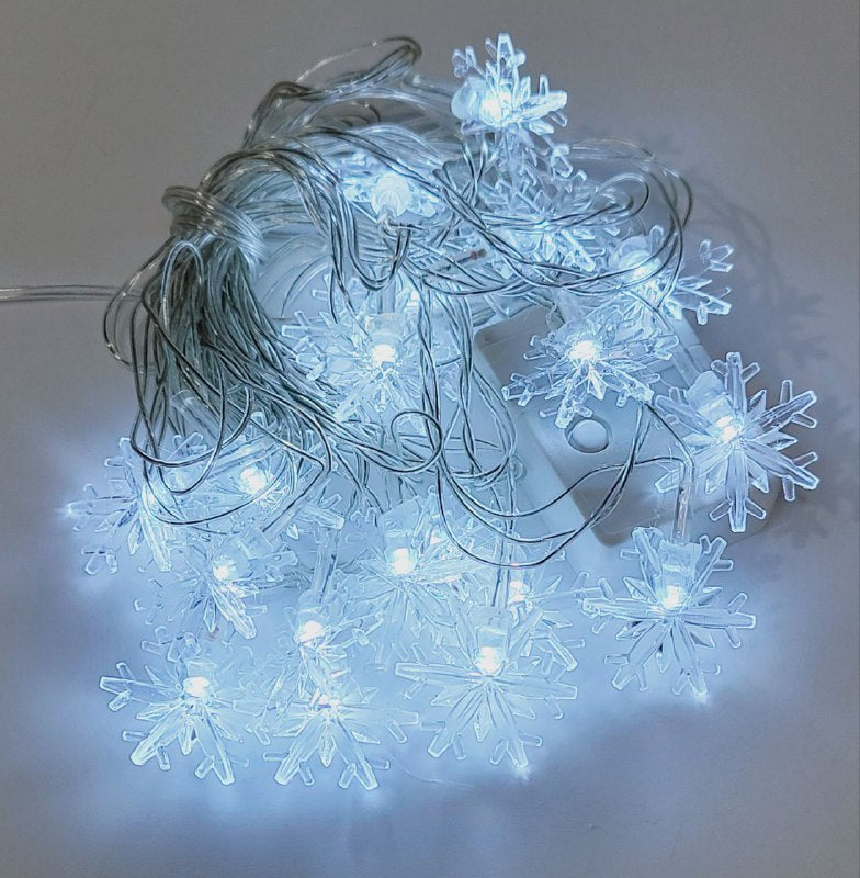 LUCES DECORATIVAS NAVIDEÑAS GUIRNALDA LED, PERFECTA PARA ARBOLES Y ESPACIOS INTERIORES O EXTERIORES, CAMBIOS DE LUZ BLANCA 9 DISEÑOS