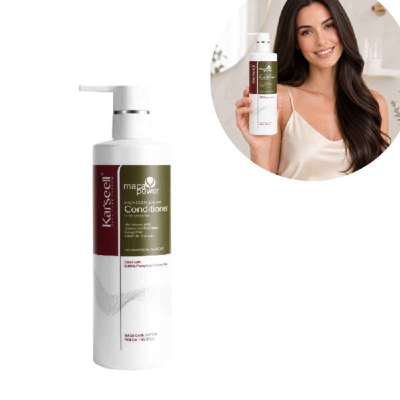 ACONDICIONADOR REPARADOR NUTRITIVO E ILUMIANDOR PARA CABELLO SECO Y DAÑADO CON ESENCIA DE MACA PERUANA KARSEELL 800ML