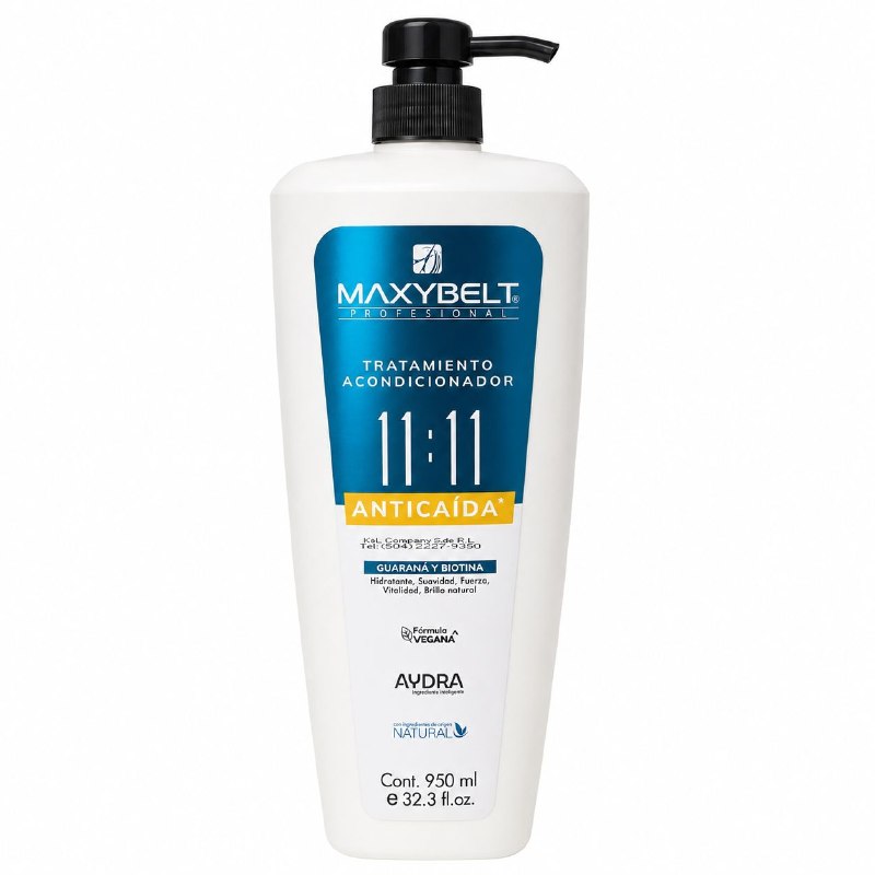 TRATAMIENTO ACONDICIONADOR CON GUARANA Y BIOTINA DE EFECTO FORTALECEDOR MAXYBELT 950ML