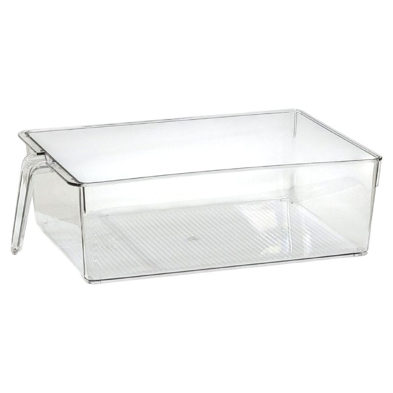 ORGANIZADOR RECIPIENTE DE ALMACENAMIENTO DE ACRILICO CONTENEDOR TRANSPARENTE PARA REFRIGERADOR O ESTANTE 26X19X9CM