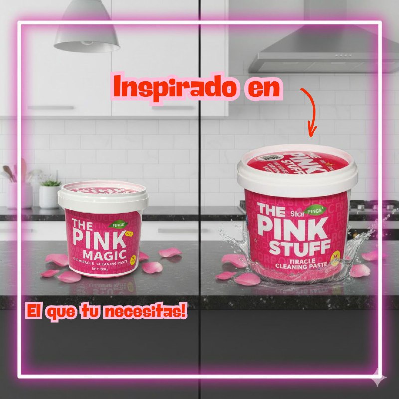 PASTA LIMPIADORA MILAGROSA DUPE DE THE PINK STUFF GARANTIZA LIMPIEZA PROFUNDA  MULTIUSO THE PINK MAGIC 500G