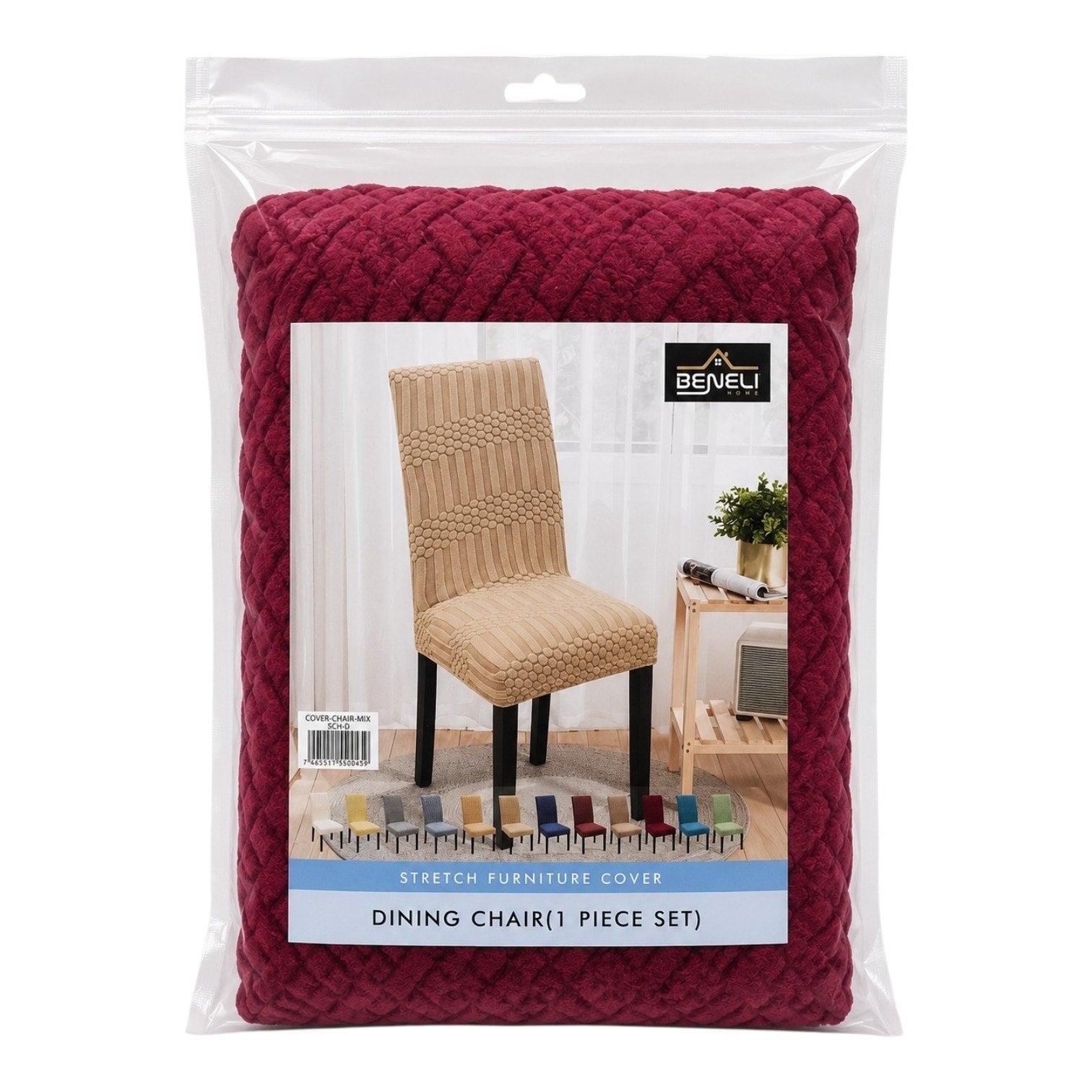 FUNDA ELÁSTICA PROTECTORA Y RENOVADORA PARA SILLAS DE COMEDOR BENELI HOME AJUSTABLE