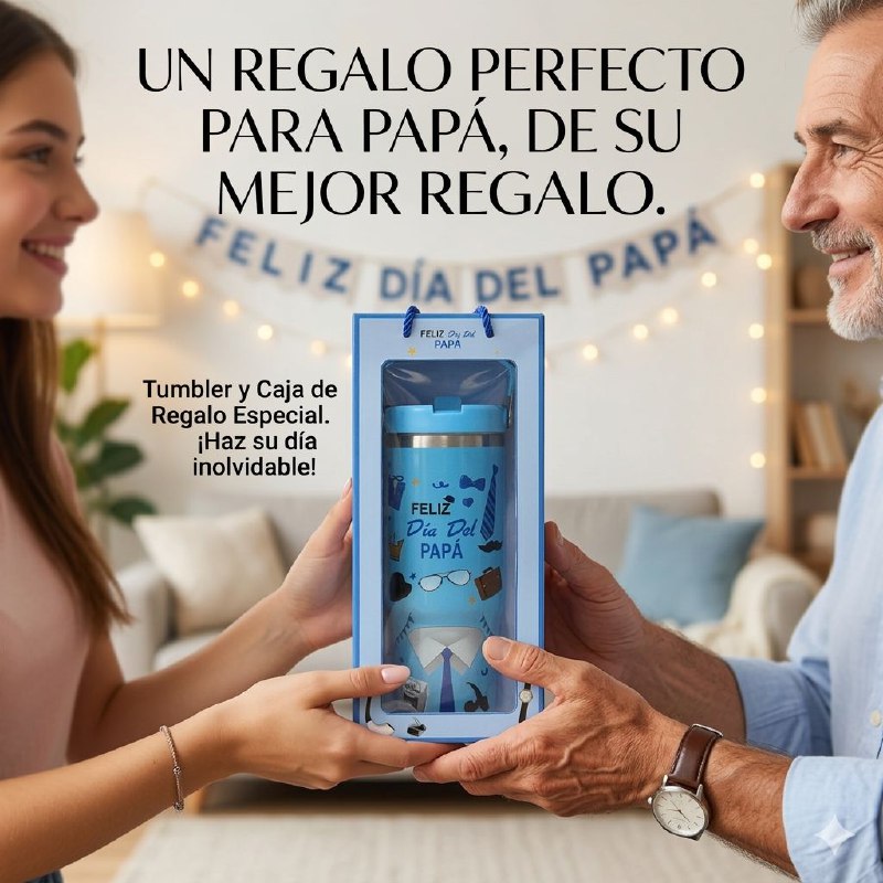 BOTE TERMICO DE REGALO PARA PADRE PARA BEBIDAS FRIAS Y CALIENTES BENELI HOME