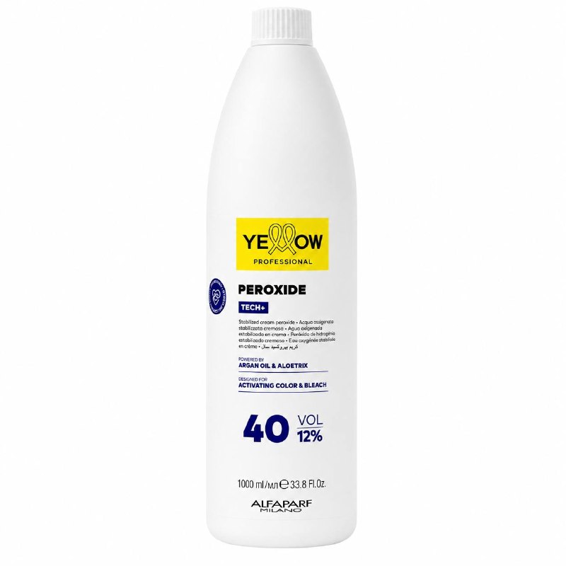 PERÓXIDO EN CREMA COLOR 40 VOLÚMENES 12% OXIDANTE YELLOW PROFESSIONAL 1000ML 1 UND
