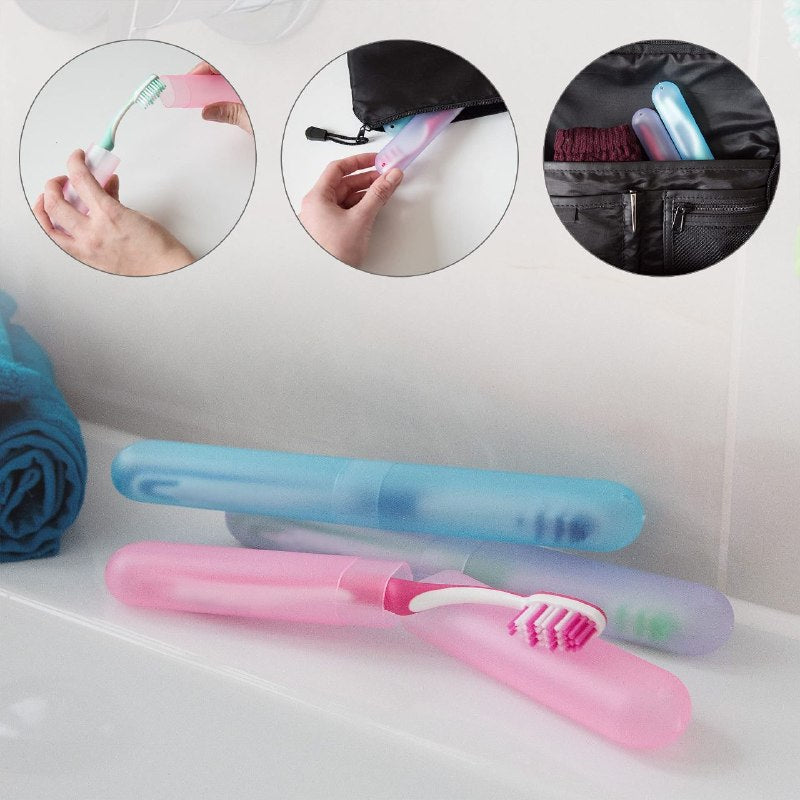 SET ESTUCHE PORTATIL PARA CEPILLO DE DIENTES DENTAL PLUS