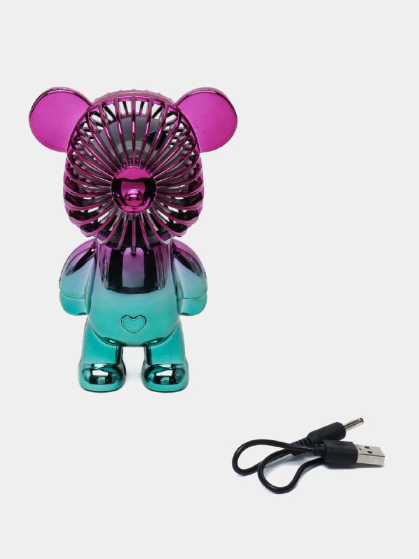 VENTILADOR DE MANO O MESA RECARGABLE DE OSO MINI FAN 3 COLORES