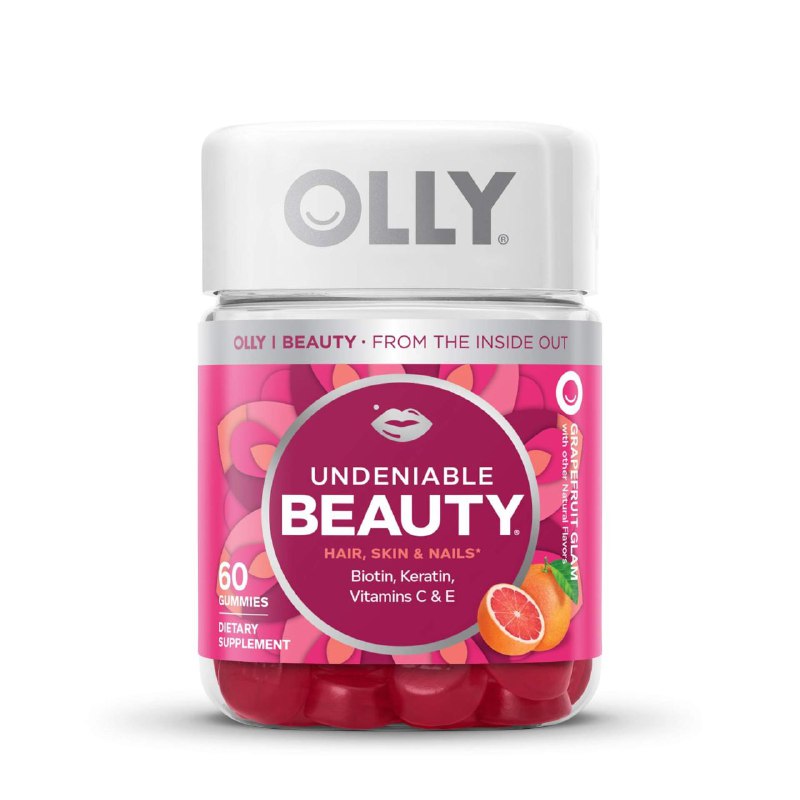 GOMITAS PARA EL CABELLO, PIEL Y UÑAS SALUDABLES BIOTINA, QUERATINA, VITAMINA C Y E OLLY BEAUTY FROM THE INSIDE OUT 60UND