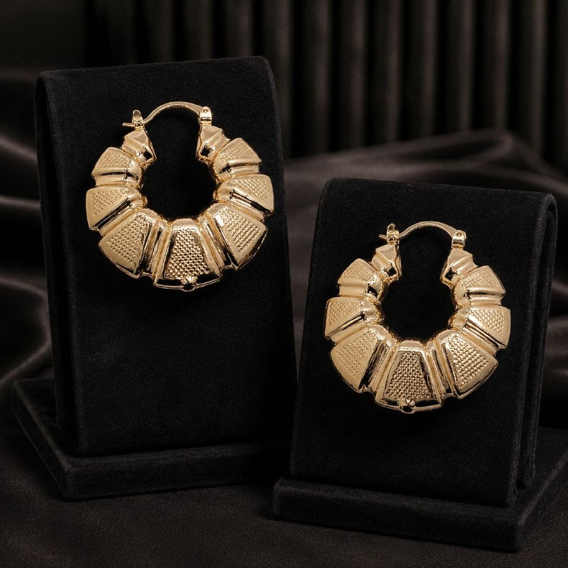 ARGOLLAS DE ENCHAPE PARA DAMA 4CM