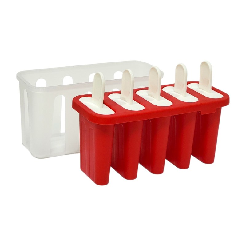 MOLDE DE PLASTICO PARA PALETAS DE ALTA CALIDAD 5 ESPACIOS DECAKILA 5.5X15CM