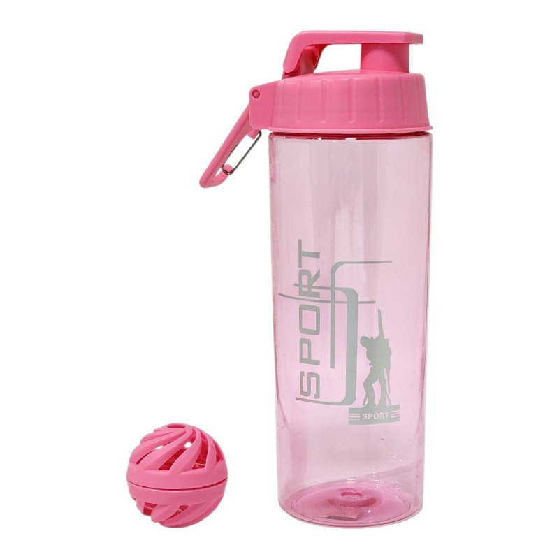 BOTELLA MEZCLADORA DEPORTIVA PORTATIL DE PLASTICO DE ALTA RESISTENCIA 26X6CM