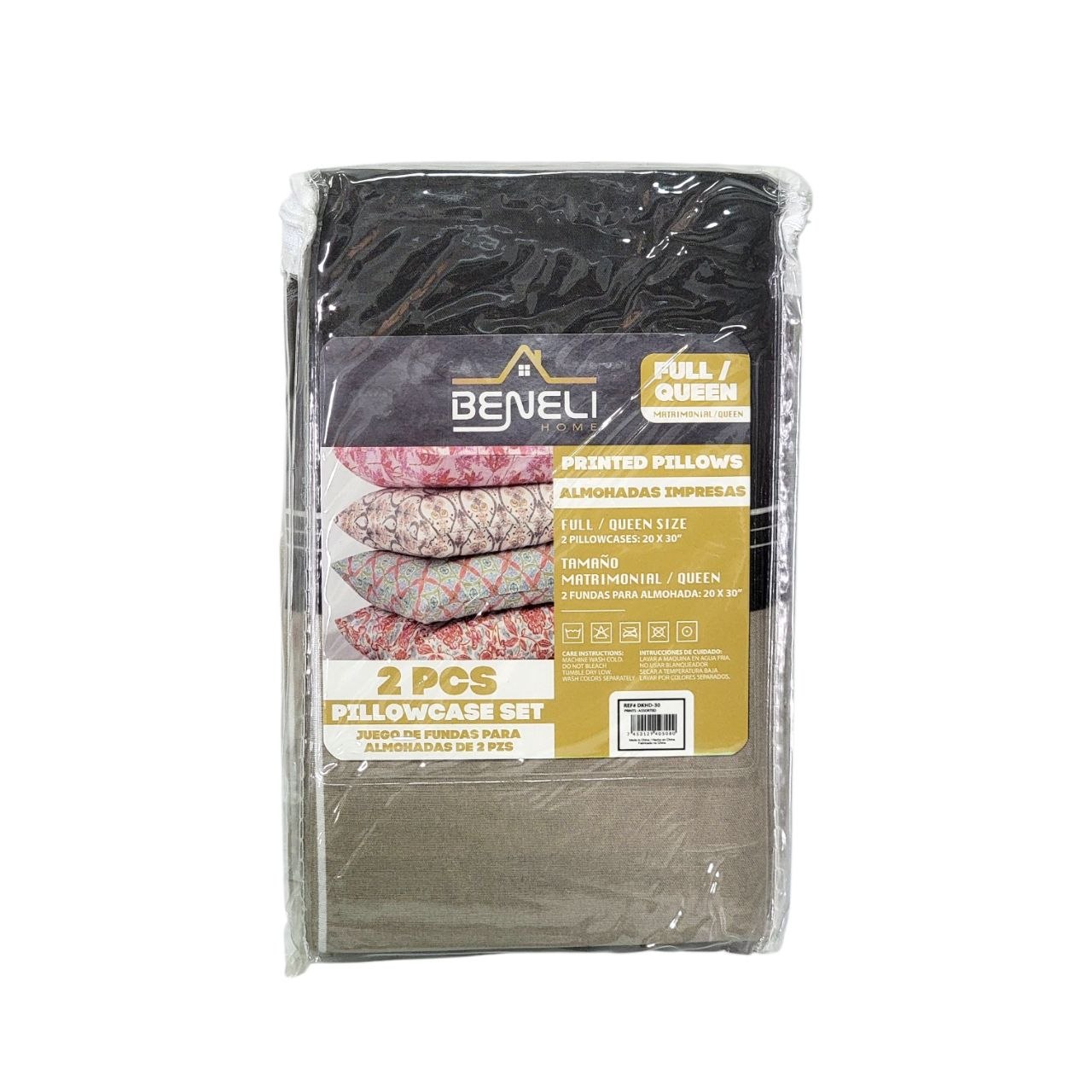 FUNDAS PARA ALMOHADAS TAMAÑO MATRIMONIAL/QUEEN 2PCS BENELI HOME 50X76CM X 2PCS