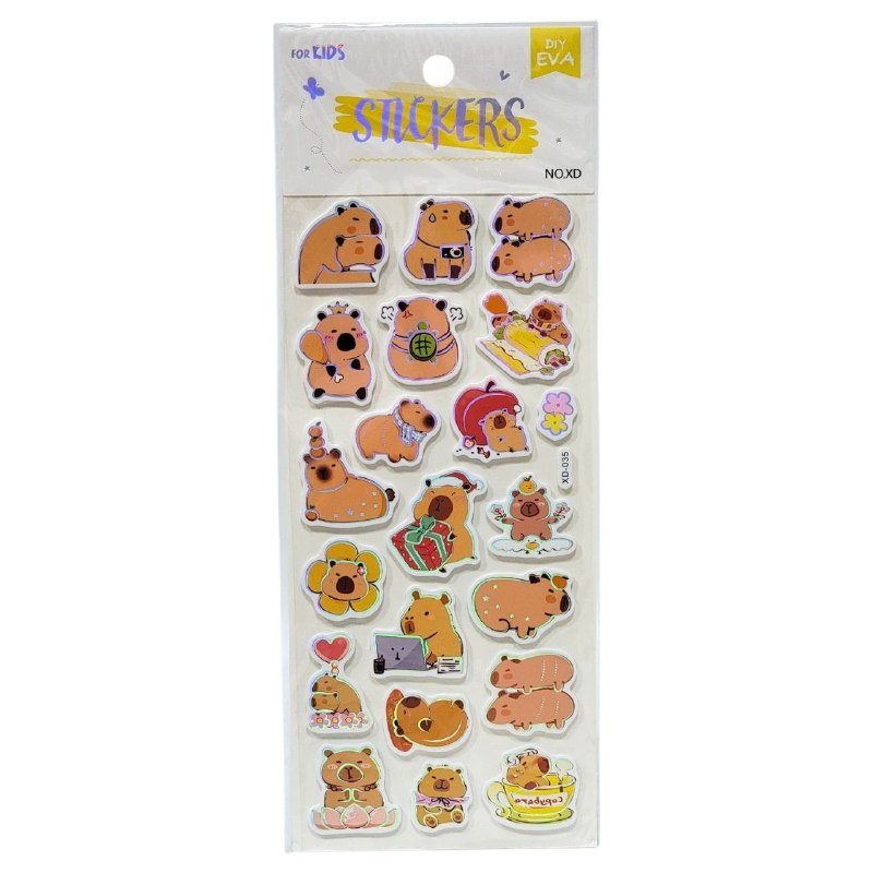 STICKERS DE DECORACION PEGATINAS DE CAPIBARA 3D