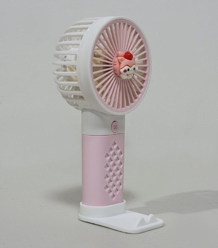 VENTILADOR DE MANO O MESA RECARGABLE CON SOPORTE PARA CELULAR LINGPAN