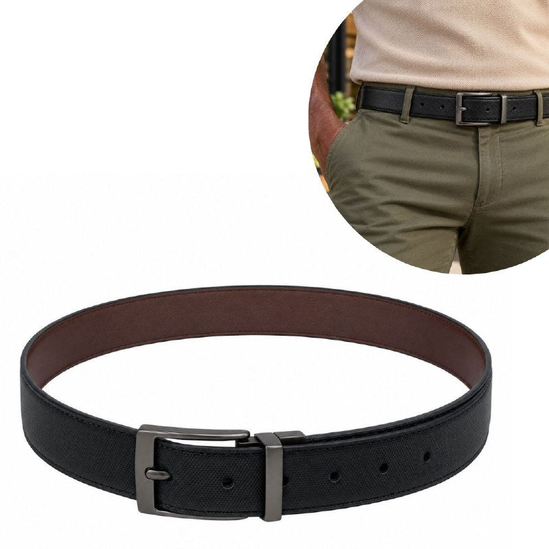 FAJA ORIGINAL NIKE REVERSIBLE PARA CABALLERO COLOR NEGRO Y CAFÉ  TALLA L 38-40