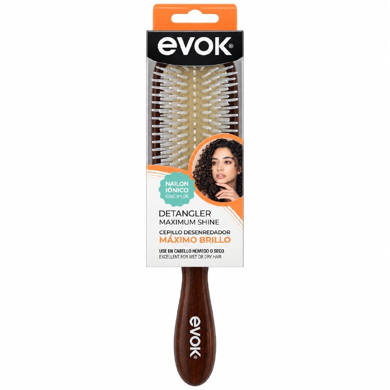 CEPILLO DESENREDANTE CON TECNOLOGIA DE NAILON IONICO EVOK