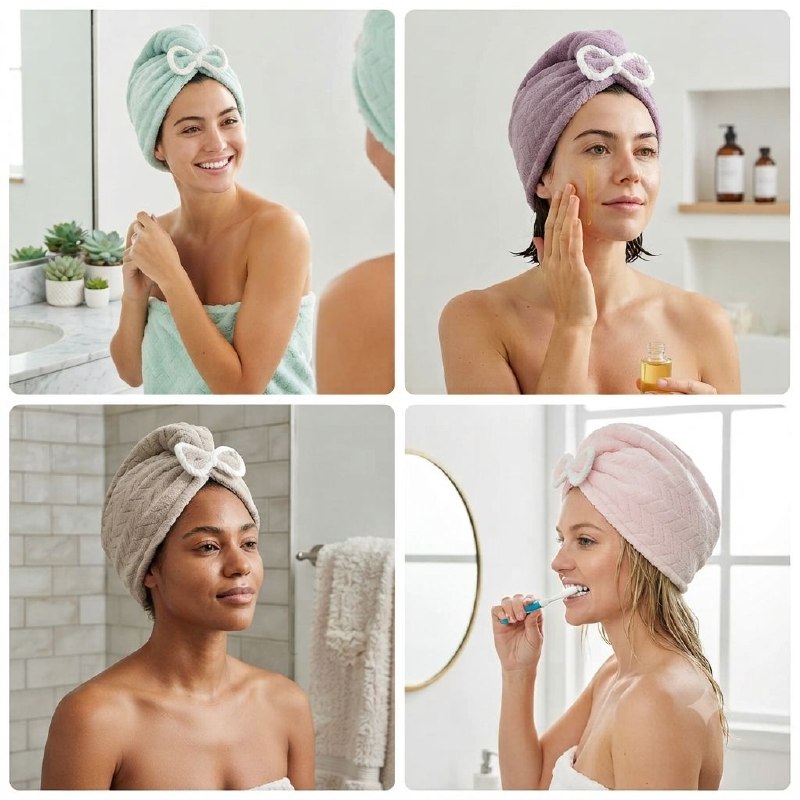 GORRO DE SECADO DE CABELLO TOALLA ABSORBENTE STAY BEAUTIFUL
