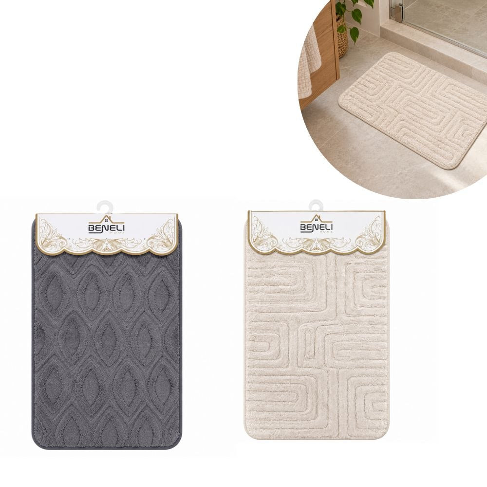 ALFOMBRA DE BAÑO ACOLCHADA Y SUAVE BENELI HOME 59X40CM