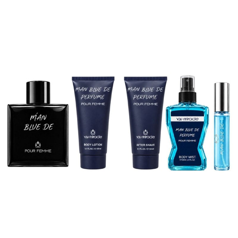 SET YOU MIRADE MAN BLUE DE PERFUME EDP 100ML, EDP 15ML, AFTER SHAVE 150ML, BODY MIST 100ML, BODY LOTION 150ML (H) (AROMA SIMILAR BLEU DE CHANEL)