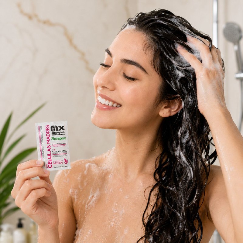 SHAMPOO CON CELULAS MADRE ANTIEDAD DE LIMPIEZA SUAVE RECONSTRUCTORA MAXYBELT 40G