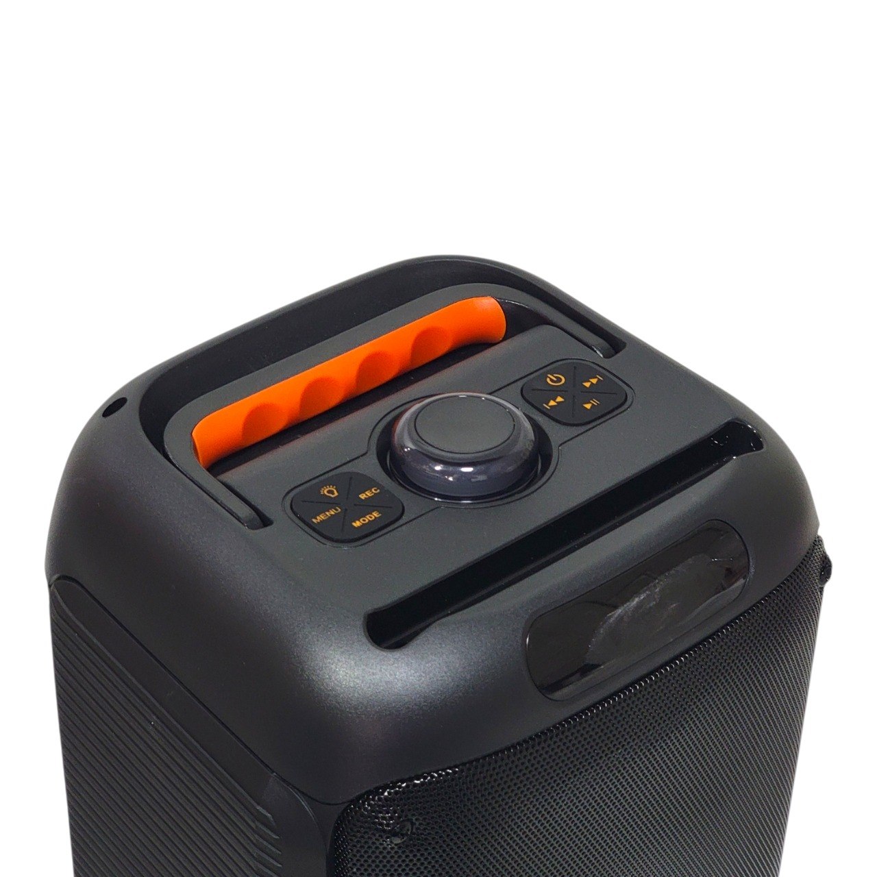 BOCINA INALAMBRICA PORTATIL CON LUCES LED CON MICROFONO Y CONTROL REMOTO MICA 22X33CM