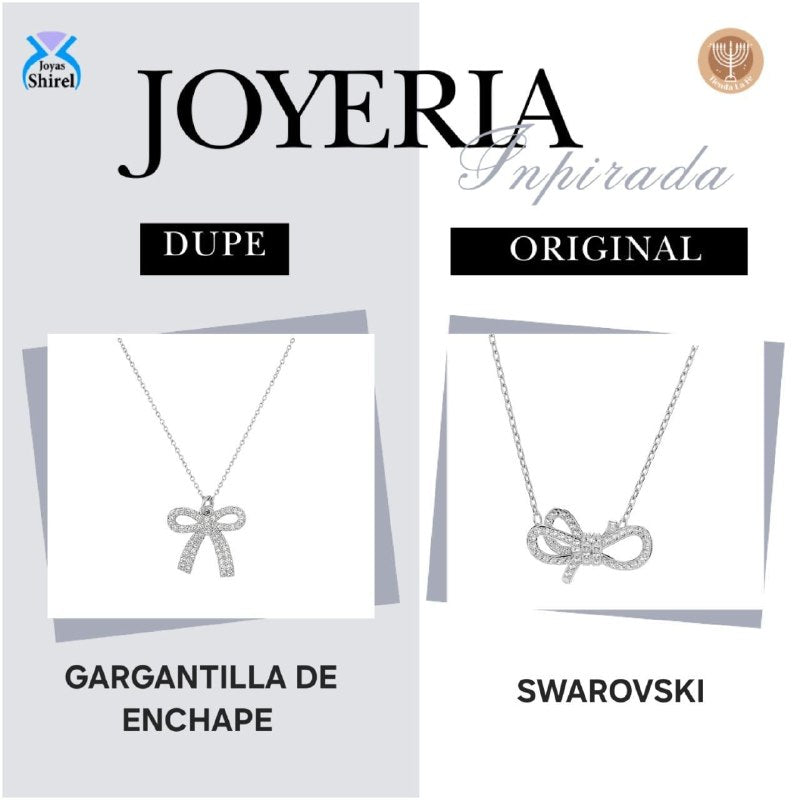 GARGANTILLA DE ENCHAPE PARA DAMA CON DISEÑO DE LISTON 2.3CM (DUPE DE SWAROVSKI)