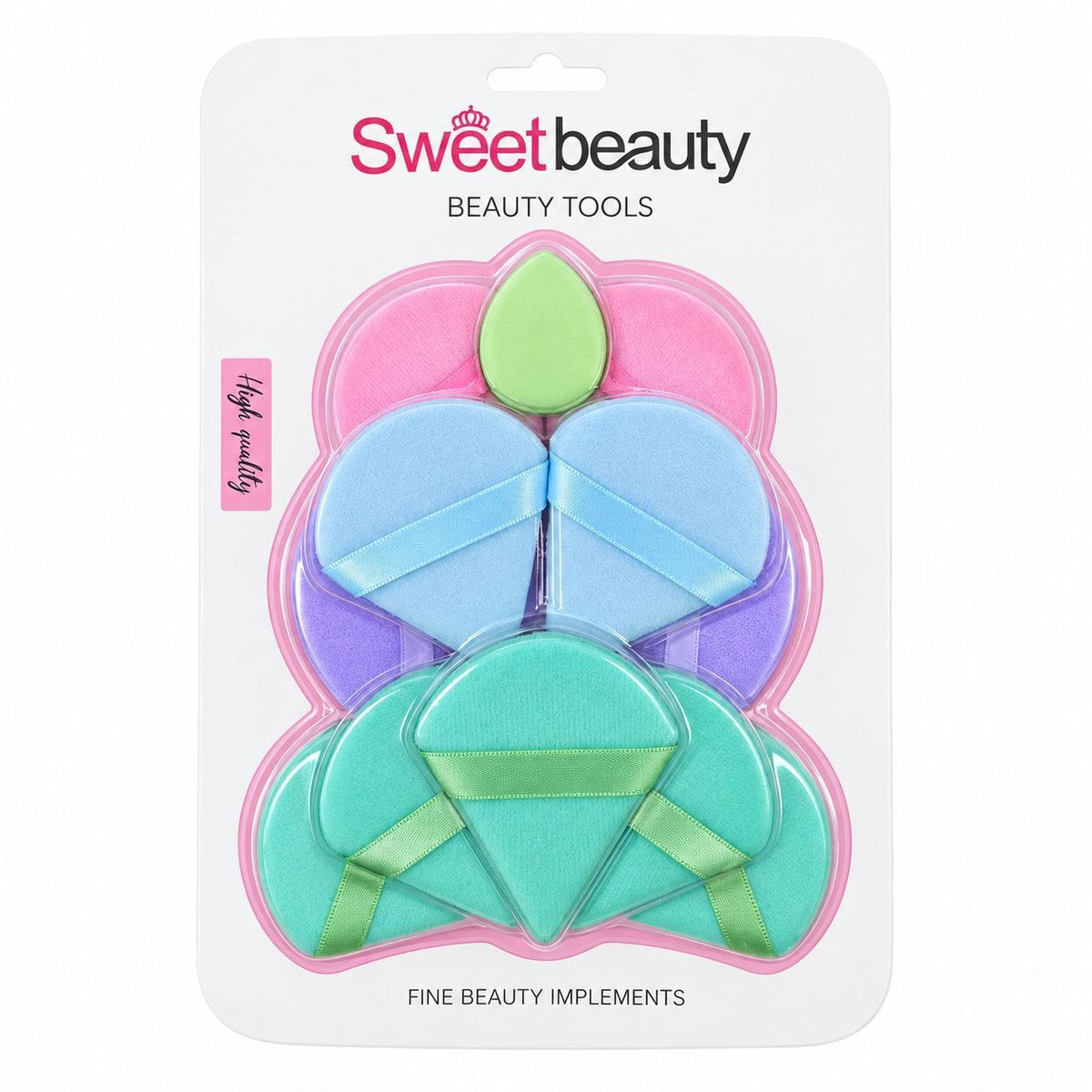 SET DE 12 ESPONJAS BORLAS PARA MAQUILLAJE SWEET BEAUTY