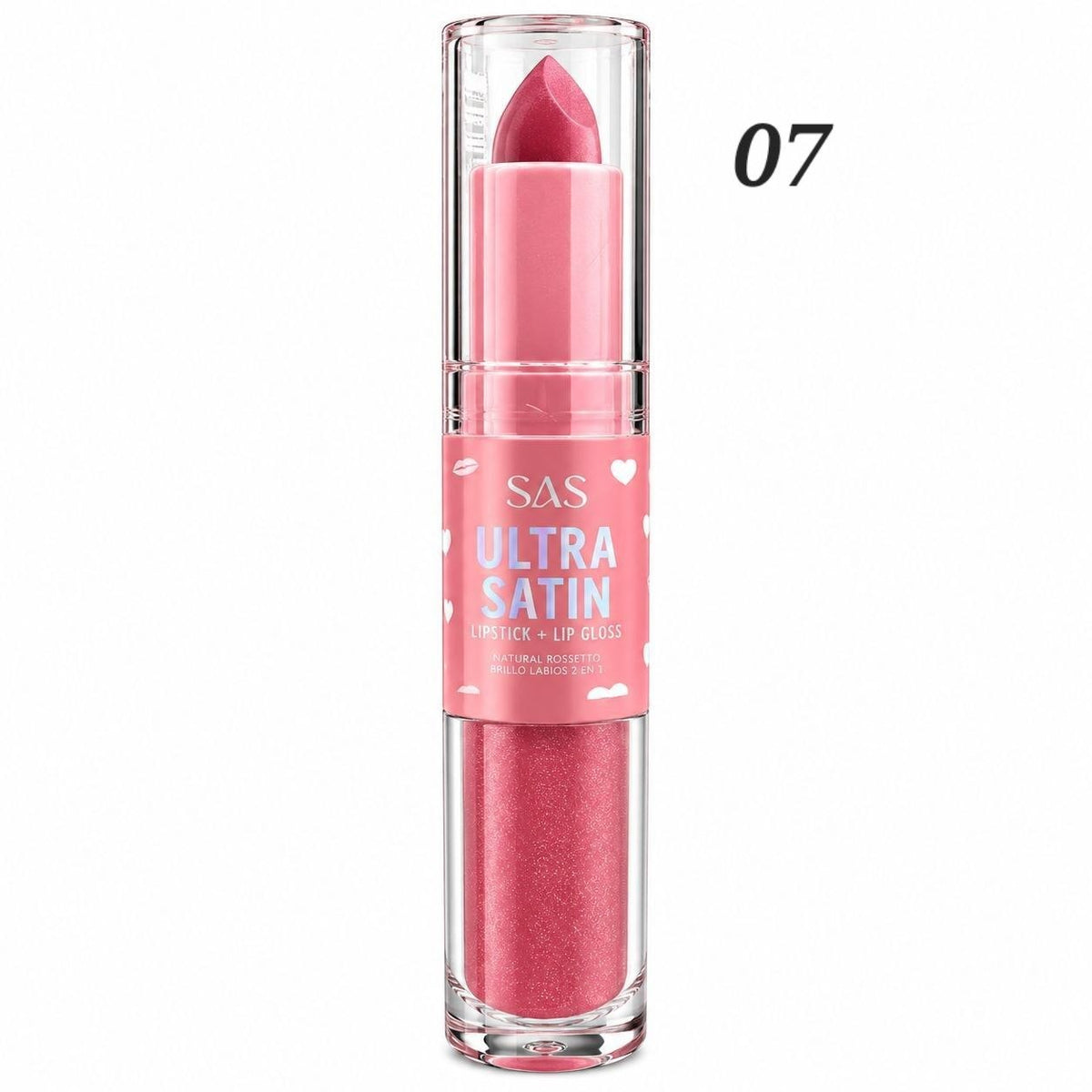 LABIAL Y BRILLO LABIAL 2 EN 1 ACABADO SATINADO ULTRA SATIN ECONÓMICO SAS