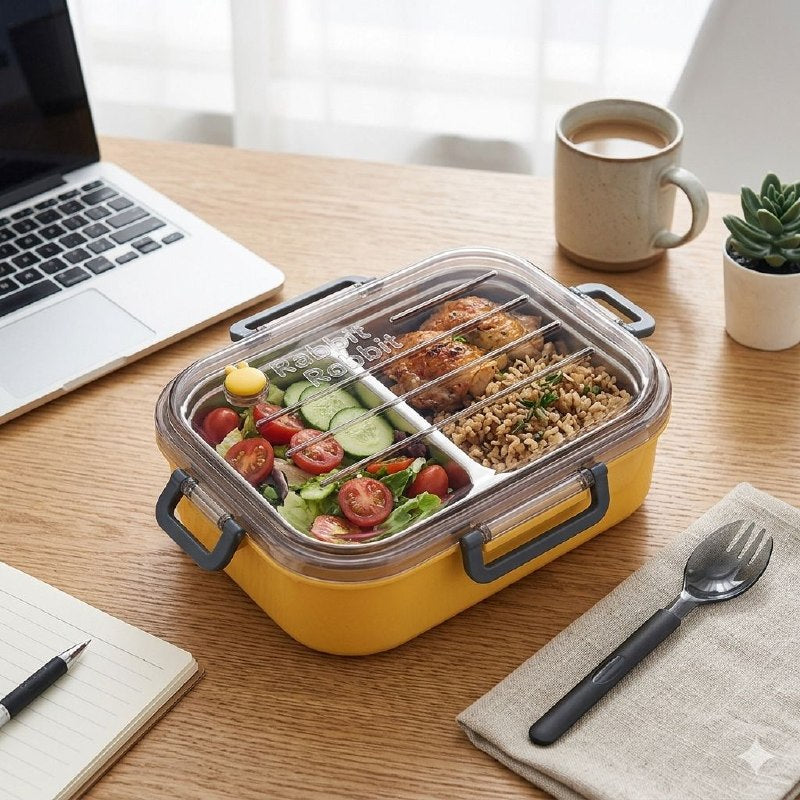 RECIPIENTE PANA PARA ALIMENTOS CON BANDEJA DE ACERO INOXIDABLE Y DOBLE CAPA LOTUS 20X15X6CM