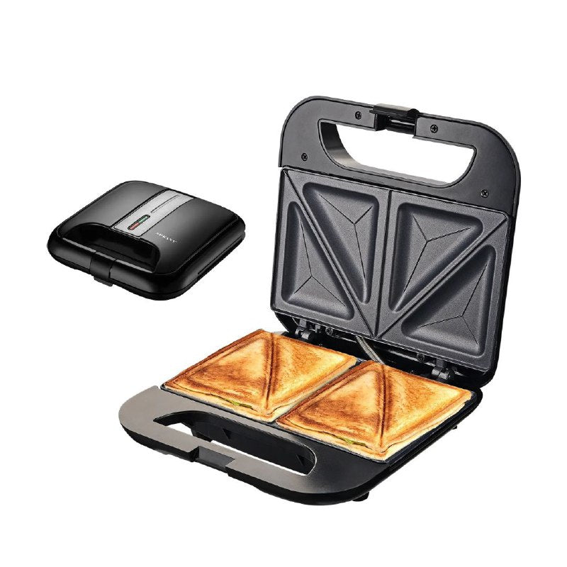 MAQUINA SANWICHERA SK-08056, RECUBRIMIENTO ANTIADHERENTE DE PLASTICO RESISTENTE AL CALOR, INDICADOR DE ENCENDIDO, 750W FUERZA, CALEFACCION DOBLE SOKANY